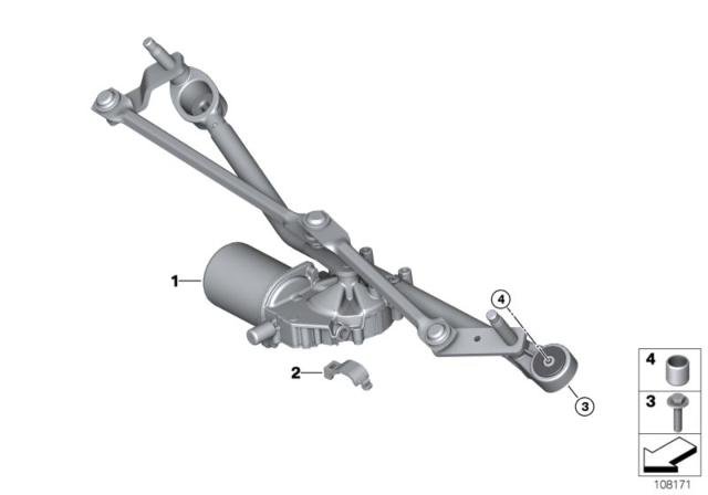 2006 BMW Z4  Windshield Wiper Motor Diagram for 61617192969