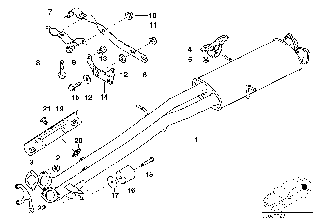 2005 BMW X5  Plug-In Nut Diagram for 18121341655