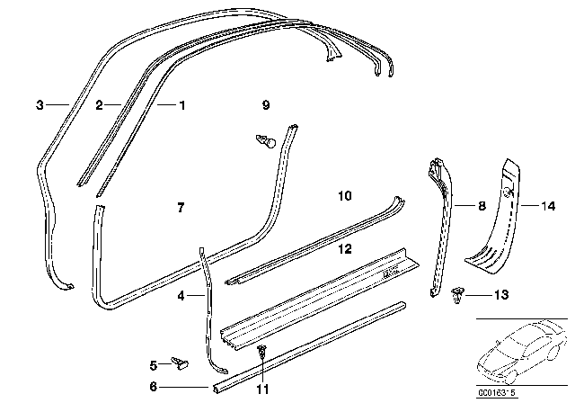 1996 BMW 850Ci Gasket Left Diagram for 51711970501