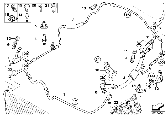 2010 BMW 135i  Bracket Suction Pipe Airconditioner Diagram for 64509163321