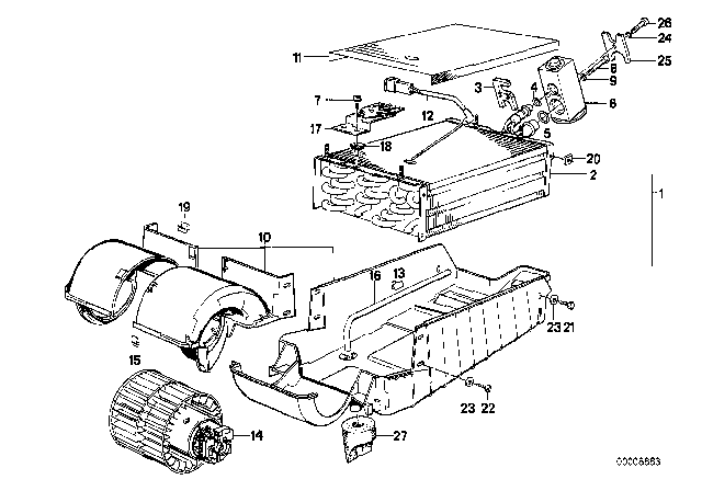 1985 BMW 635CSi  Cable Clamp Diagram for 12527575212