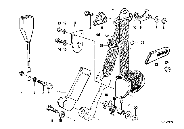 1977 BMW 630CSi  Washer Diagram for 72111808673