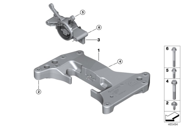 2019 BMW 530e  TRANSMISSION BEARING SET Diagram for 22326862578
