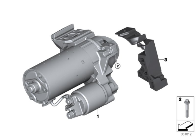 2019 BMW X3  Starter Diagram for 12418621839