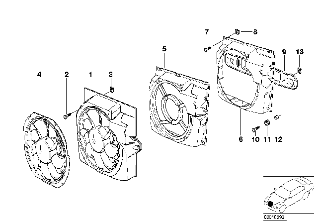 1992 BMW 318i  Screw, Self Tapping Diagram for 64538373922