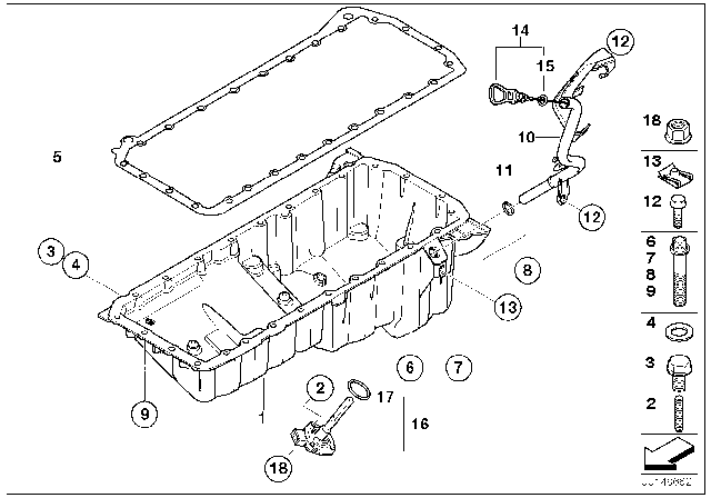2009 BMW 335d  Dipstick Diagram for 11437812257