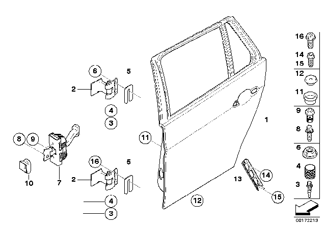 2012 BMW 328i  Hinge Bolt Diagram for 51217069748
