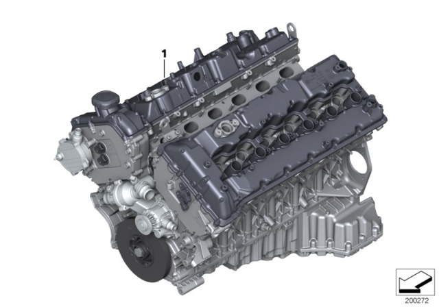 2020 BMW M760i xDrive  SHORT ENGINE Diagram for 11002467860