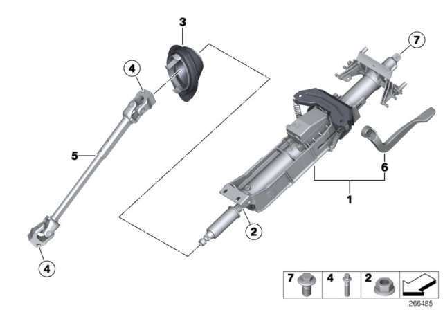 2018 BMW 230i  Steering Shaft Diagram for 32306791295