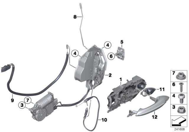 2014 BMW 640i xDrive  Lock, Complete, Right Diagram for 51217226200