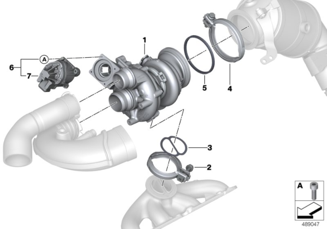 2019 BMW M850i xDrive  SET WASTEGATE VALVE ACTUATOR Diagram for 11658485182