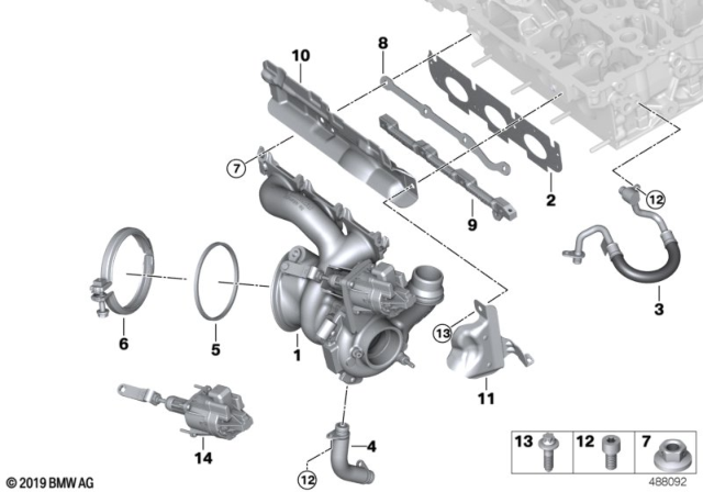 2020 BMW i8  HEAT RESISTANT PLATE Diagram for 11628600048