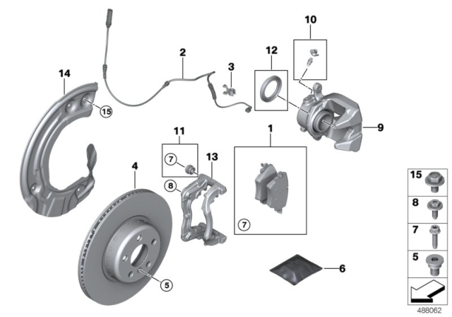 2018 BMW X3  Brake Disc, Lightweight, Ventilated Diagram for 34116860907