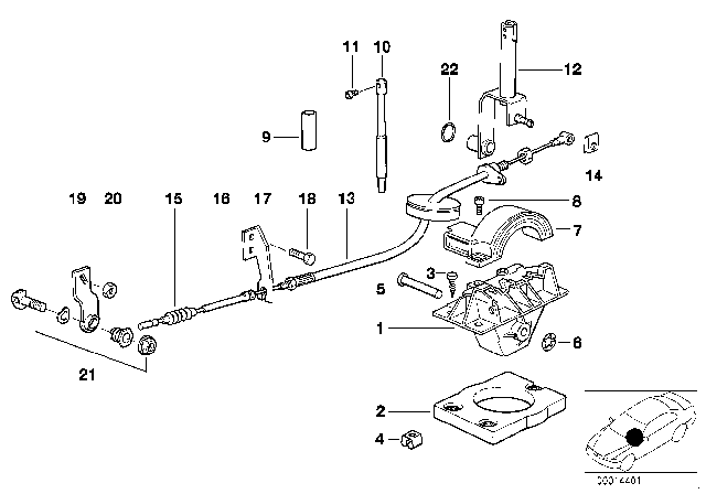 1995 BMW 320i  Supporting Bracket Diagram for 25161219182