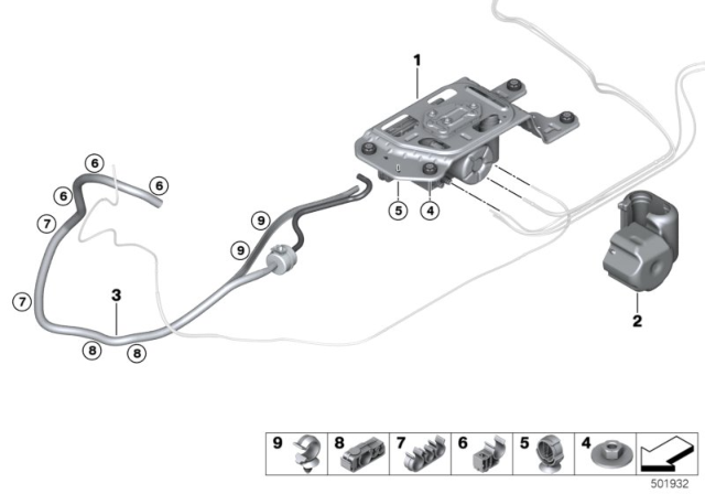 2020 BMW X7  KIT VENT TUBING Diagram for 37206892536