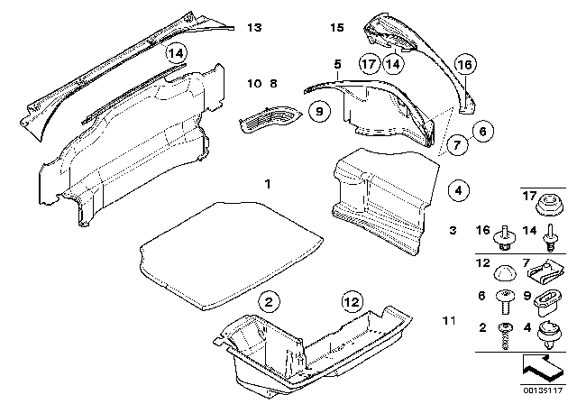 2000 BMW Z8  Expanding Rivet Diagram for 51717007296