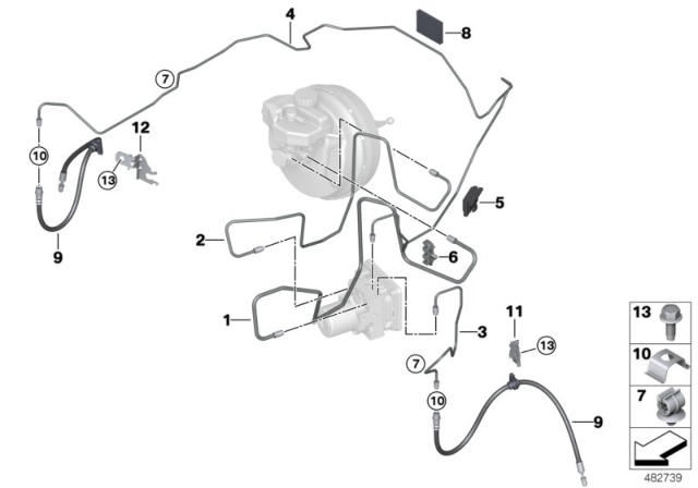 2020 BMW X3  Brake Hose Front Diagram for 34306872061