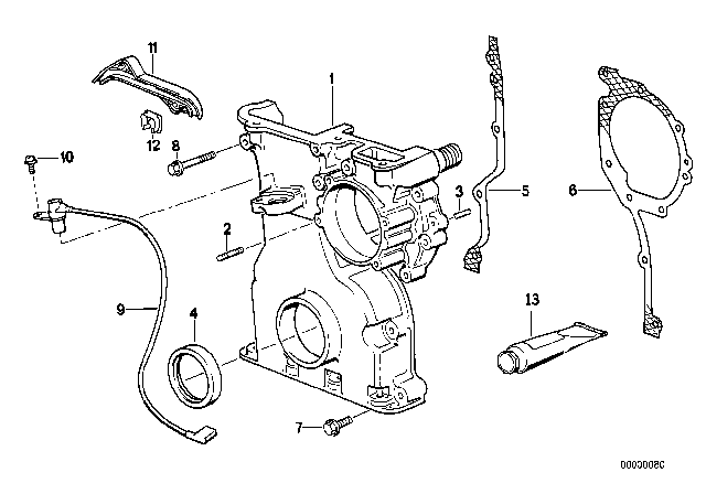 1994 BMW 325i Shaft Seal Diagram for 11142249532