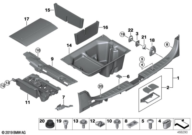 2010 BMW 328i xDrive  Cover, Fastening Loop Diagram for 51476949852