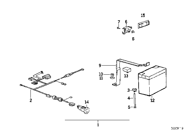 1994 BMW 530i  WIRING SET Diagram for 61128359869