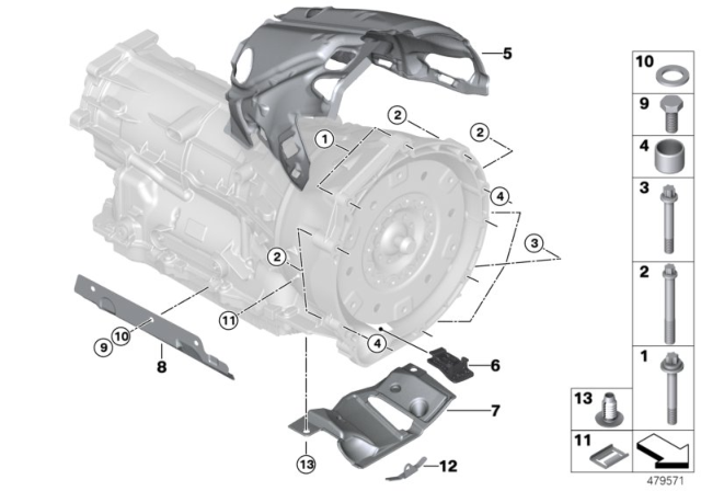 2018 BMW 430i  Torx Bolt Diagram for 23007565047