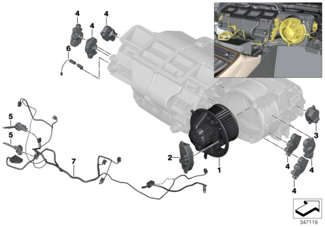 2020 BMW i8  Blower Unit Diagram for 64119305761