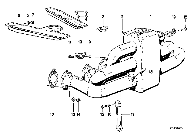 1978 BMW 633CSi  Bracket Diagram for 13541711061
