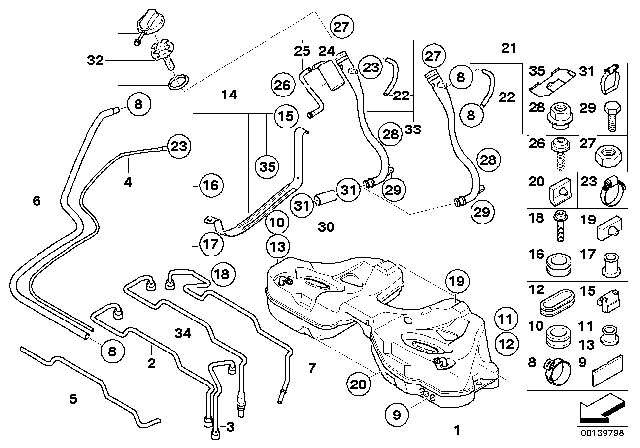 2006 BMW 760i  Extraction Line Diagram for 16116752846