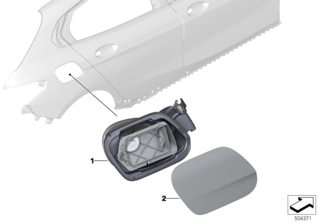 2020 BMW M235i xDrive Gran Coupe  FILL-IN FLAP Diagram for 51177487257
