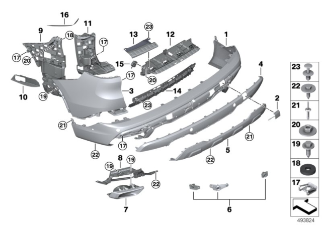 2020 BMW X5  Trim, Exhaust End Pipe, Left Diagram for 51127493625