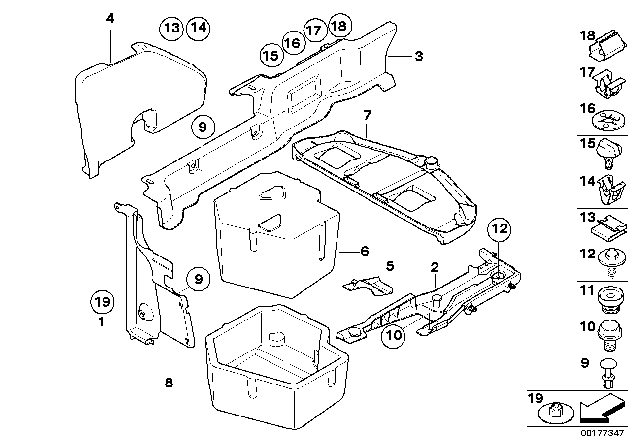 2009 BMW 335i  Cover, Hydraulic Unit Diagram for 51717152793