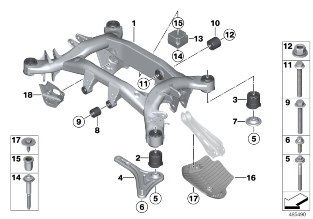 2020 BMW X4  RUBBER MOUNTING FRONT Diagram for 33316868534