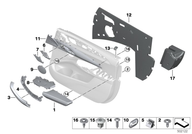 2019 BMW X4  COVERING LEFT Diagram for 51417410293