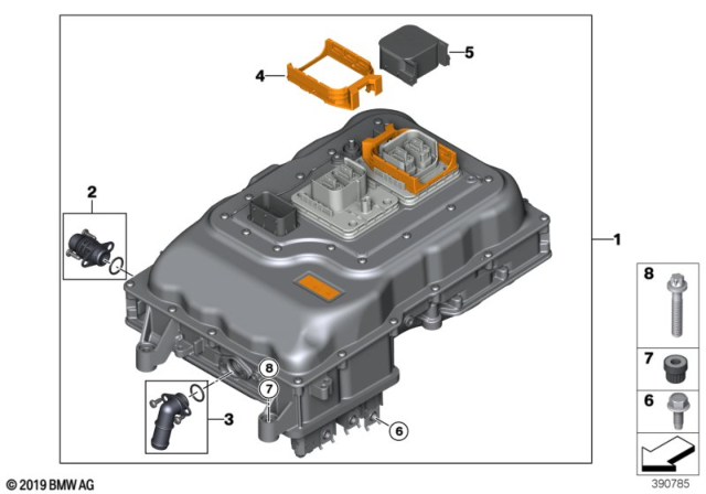 2014 BMW i3 Replacement. Electrical Machine Electronics Diagram for 12368688837