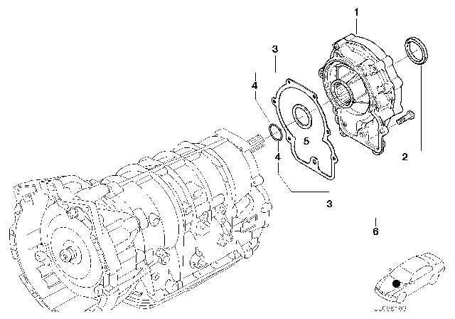 2001 BMW X5  Gasket Set, Drive Extension Diagram for 24137557073