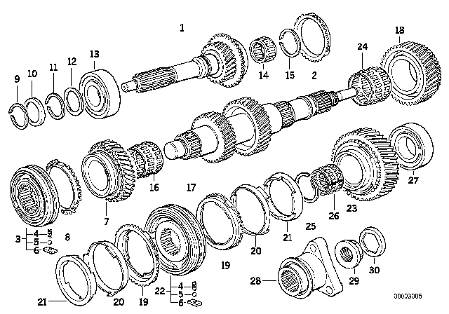 1993 BMW 325is  Snap Ring Diagram for 23211209359
