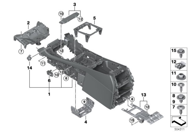 2020 BMW X6  BRACKET LEFT Diagram for 51169873251
