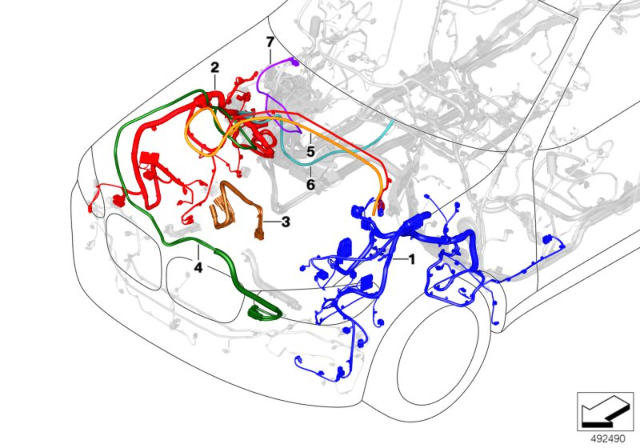 2019 BMW X3  REPAIR WIRING HARNESS PDM/DS Diagram for 61118796733