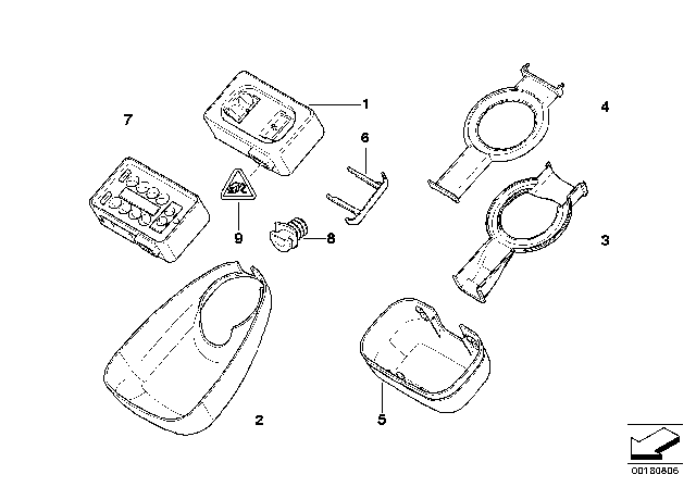 1997 BMW 540i Rain Sensor Diagram for 61356904012