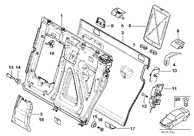2003 BMW X5  Lashing Eye Diagram for 51477011321