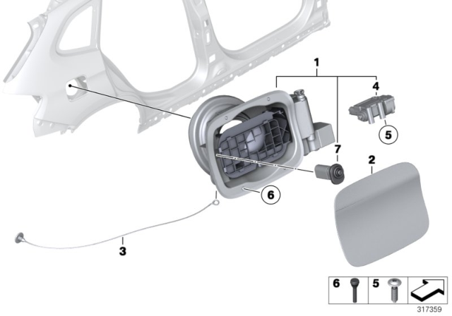 2014 BMW X1 Ejector Diagram for 51177284741