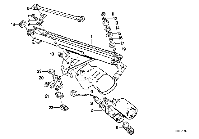 1984 BMW 528e  Motor Crank Arm Diagram for 61611368764
