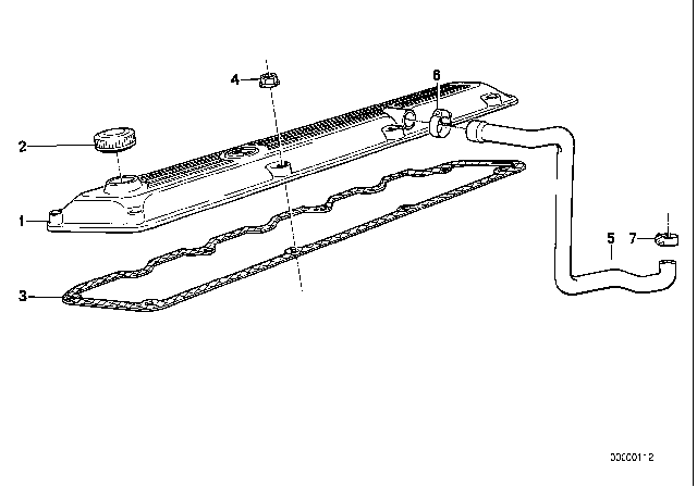 1989 BMW 525i  Vent Hose Diagram for 11151708801