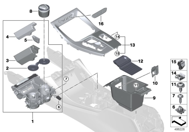 2020 BMW X3  INSERT MAT, STORAGE COMPARTM Diagram for 51166823209