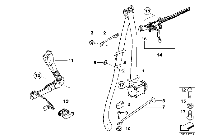 2011 BMW 1 Series M  Hex Bolt With Washer Diagram for 22316761120