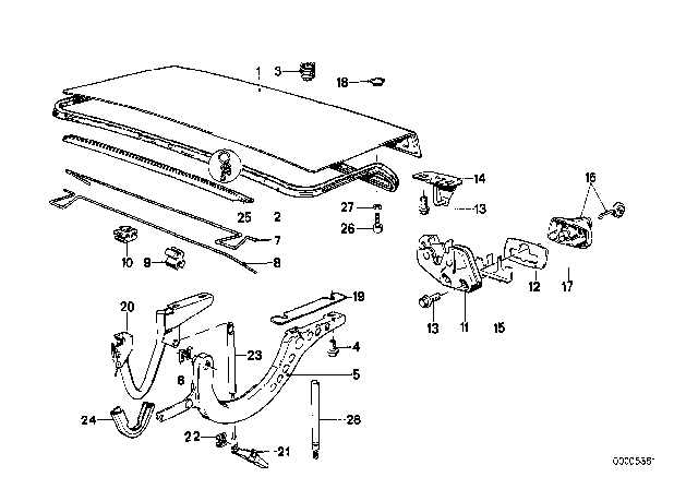 1990 BMW 325i  Cover Diagram for 61131377759