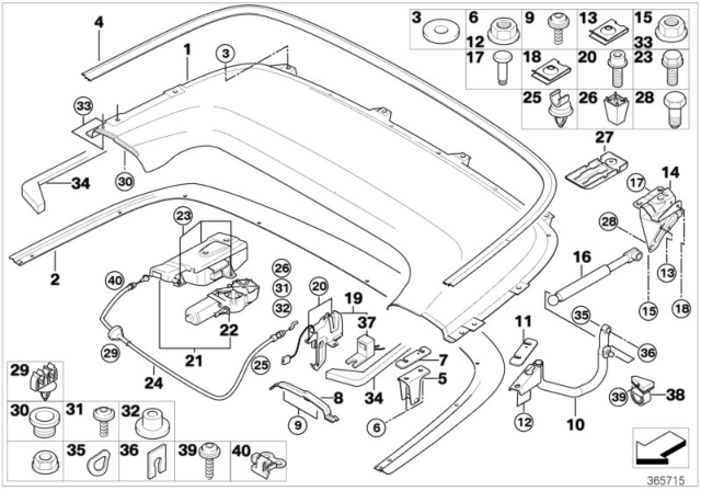 2003 BMW 325Ci  Bracket, Hydraulic Cylinder, Left Diagram for 51178239239
