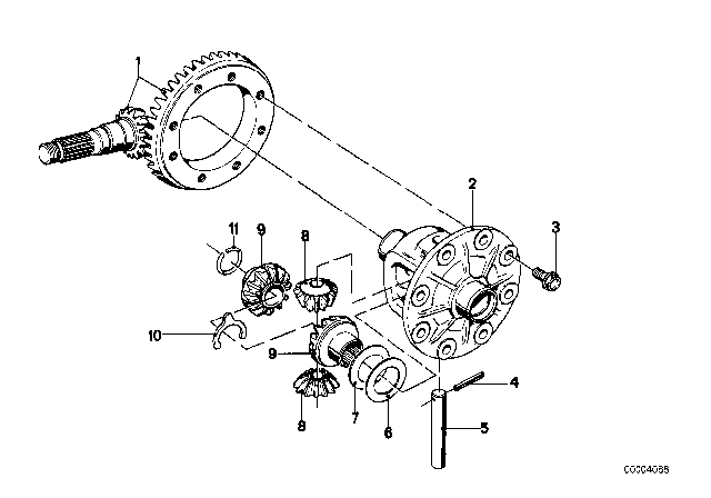 1979 BMW 320i  Side Gear Diagram for 33131204959