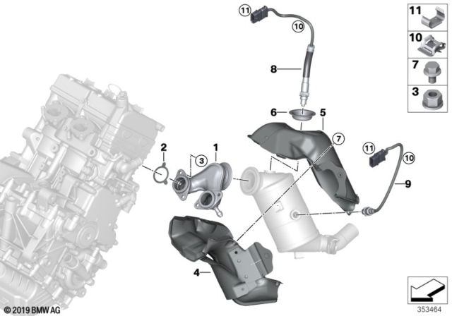 2019 BMW i3  Heat Shield Diagram for 11627623114