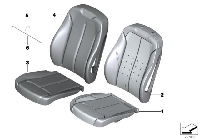 2015 BMW 435i Gran Coupe  LEATHER COVER FOR BASIC SEAT Diagram for 52107295100